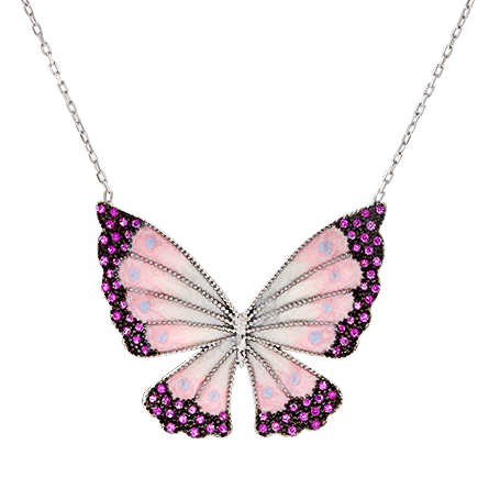 Srebrni nakit Dominik - privjesak leptira